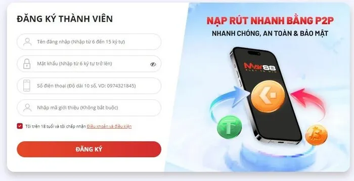 Thông tin thành viên phục vụ cho hoạt động cá cược